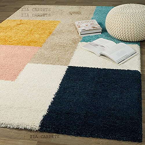 Image of Modern Quality Carpet /Trending Design Hand Woven Fluffy Rug /Mats for Bedroom /Dinning Hall /Living Room 2-inch Thick [Size 9x9 Feet Square]