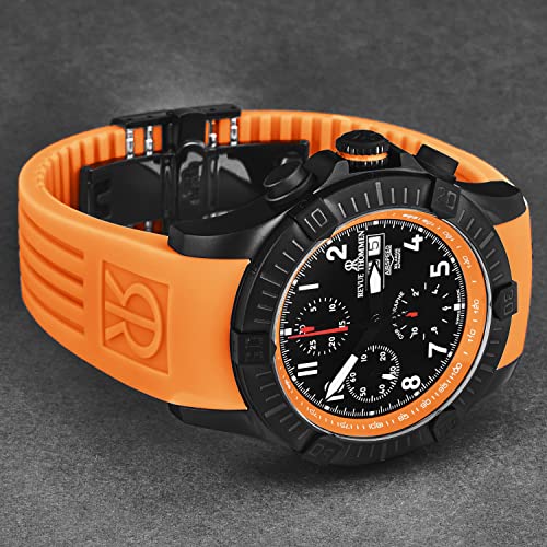 Men's 'Air Speed' Black Dial Orange Rubber Strap Automatic Watch 16071.67792