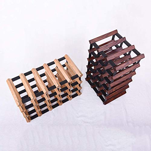 Soporte para botellas de vino de madera maciza miniatura 3