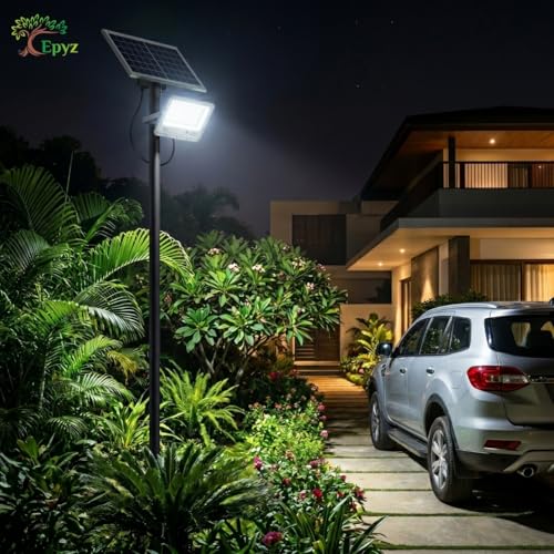 Image of Epyz 100Watt Solar Flood Light, Cold White, Pack of 1