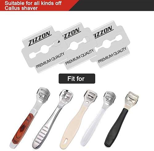Miniatura 4 de ZIZZON Cuchillas de repuesto para afeitadora de callo, 100 unidades