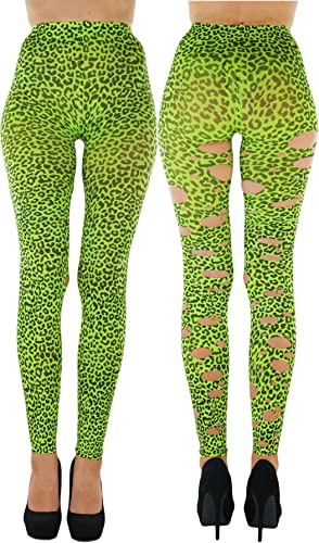Image of ToBeInStyle Women's Slashed Ripped Shredded Distressed Hosiery Tights Leggings Music Festival