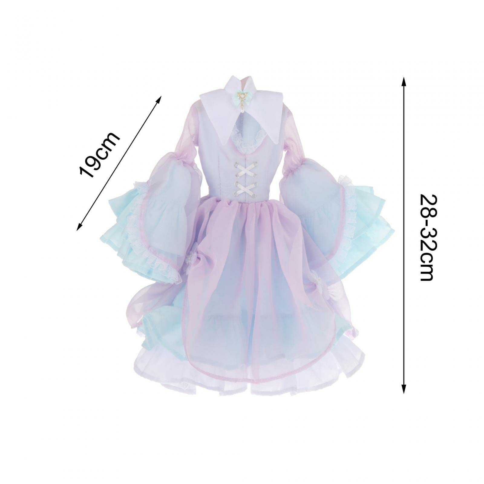 Puppenkleid Ball Jointed Doll Kleid Retro Stil Handarbeit Einfache Handhabung für Kinder Fantasievolles Rollenspiel Geschenk, violett