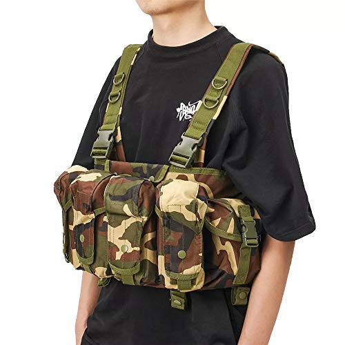 ZDQG AK Chest Rig Molle Chaleco táctico Equipo Militar del ejército AK 47 Revista Bolsa Al Aire Libre Airsoft Paintball Hunting Vest,C