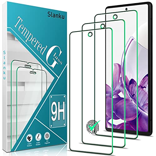 Slanku 3 Pack Screen Protector For Google Pixel 6 Tempered Glass Fingerprint ID Compatible 9H Hardness Case Friendly Bubble Free Anti Scratch Ultra Resistant