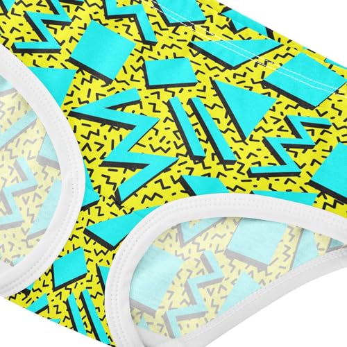 Girls' Underwear Memphis Geometry Cotton Stretch Comfort Toddler Panties4