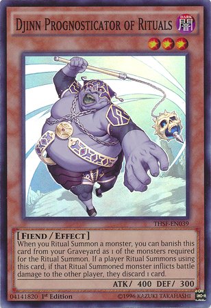Yu-Gi-Oh! Djinn Prognosticator Or Rituals Super Rare Card - THSF-EN039 From The Secret Forces Set (Unlimited Edition)