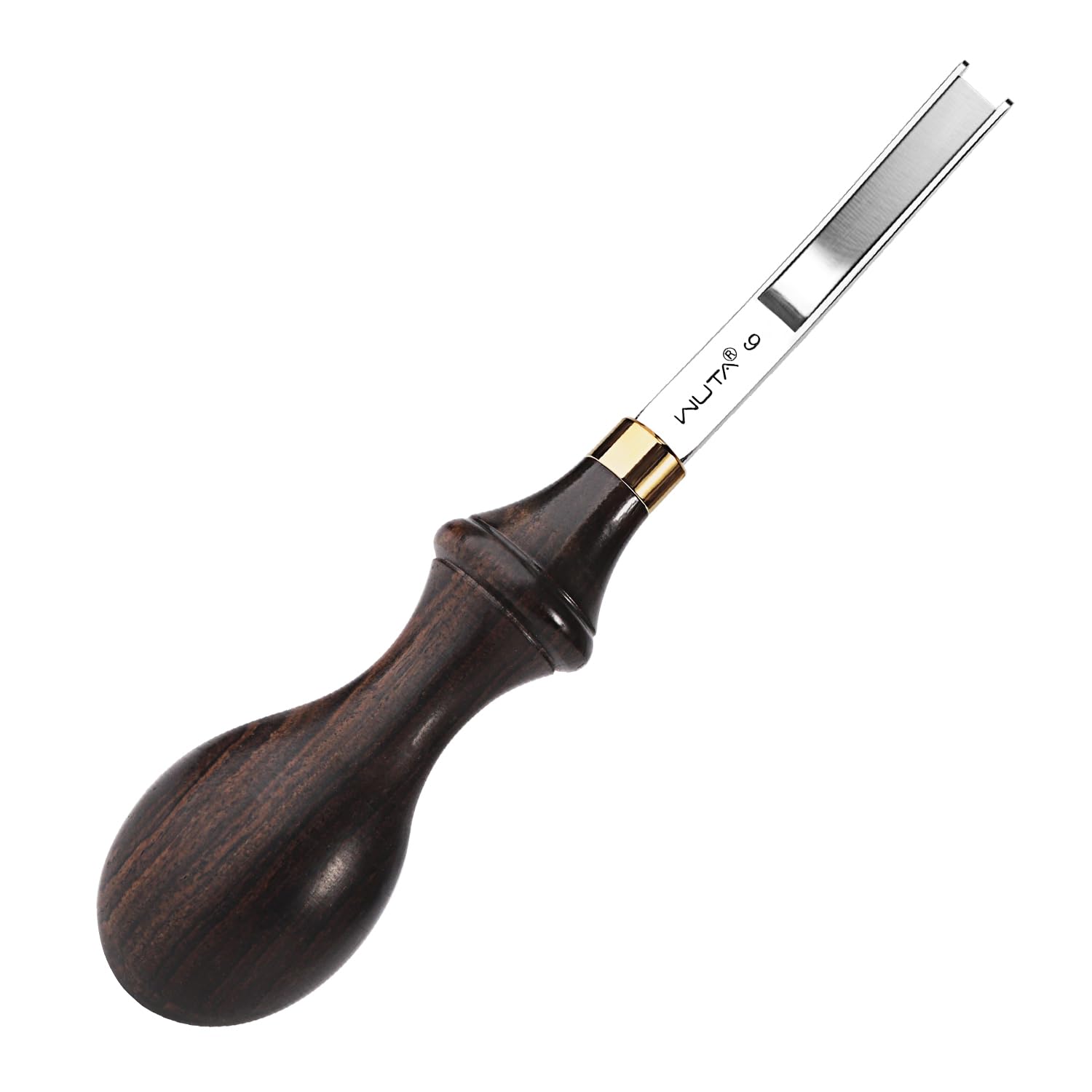WUTA Professional Leather Wide Edger Skiver, 1Pcs Premium DC53 Steel 6mm Convex Grind Edge Beveler, Leather Craft Tool for Skiving, Thinning & Trimming