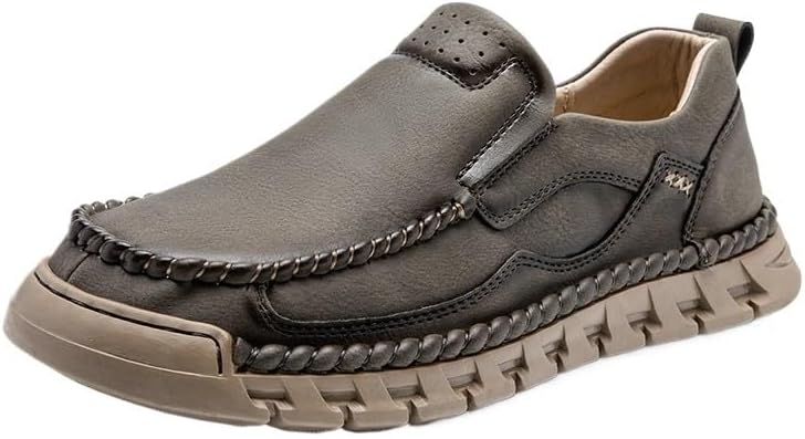 Shoes Men's Comfortable Slip-on Loafers Versatile Fashionable Thick-Soled Oxford Shoes Men Soft-Soled Breathable Shoes for Travel Sports Driving
