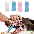 RUMGR 4PCS Dog Finger Toothbrush, Silicone Dog Teeth Cleaning Finger Brush, Dog Dental Care and Fresh Breath, Finger Toothbrush for Dogs, Cats, Puppies, Dog Teeth Cleaning Products