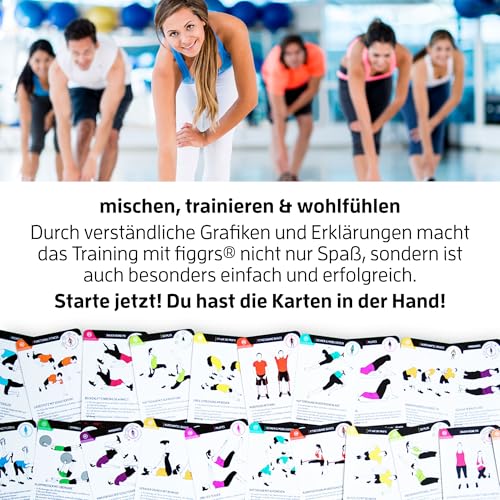 figgrs® Functional Fitness - 57 Trainingskarten mit 50 Fitnessübungen für eine leistungsfähige & dynamische Muskulatur I Bodyweight Übungen ohne Gerät I Für Männer und Frauen