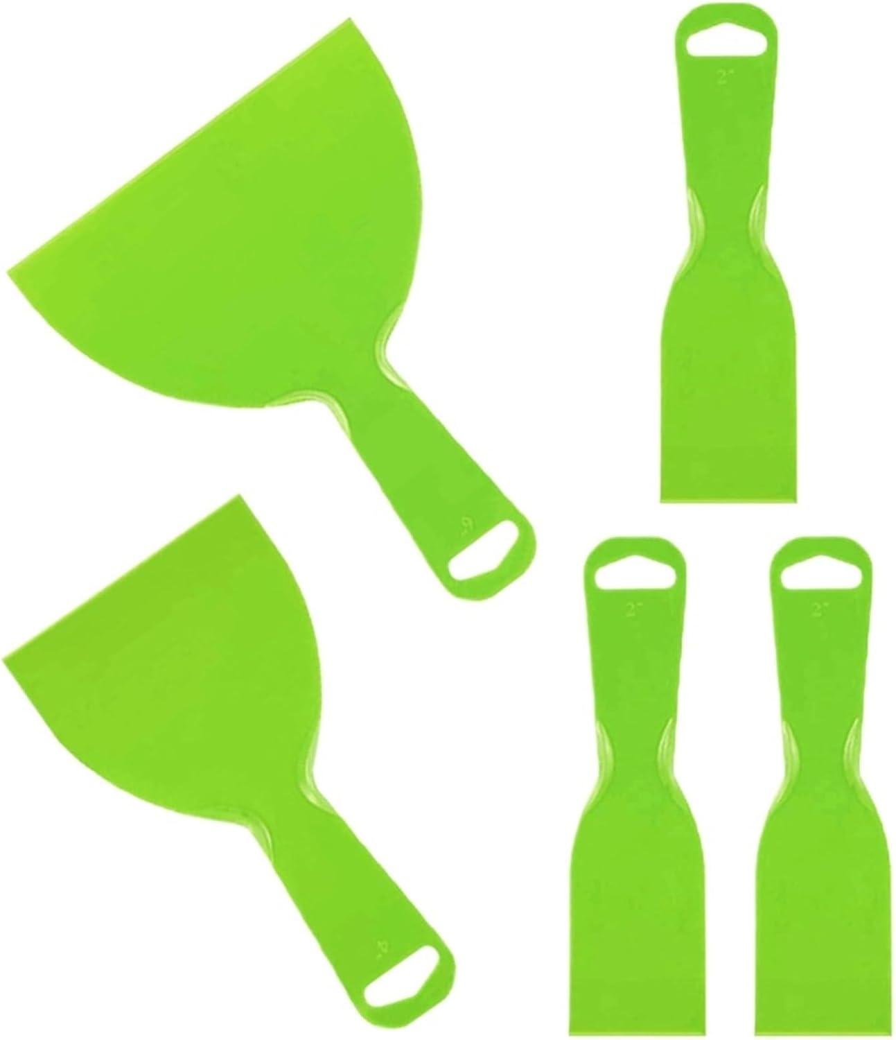 Plastic Putty Knife 2set 5pack/set Plastic Putty Spatula Set Wallpaper Scraper for Spackling Patching Decals Remover