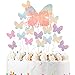 Fuyamp 16 Pièces Papillon Décoration Gâteau Anniversaire Fille, Cake Toppers Paillettes Joyeux Anniversaire Arc en Ciel Déco Cupcake pour Fête Anniversaire Enfants Adolescentes Femmes