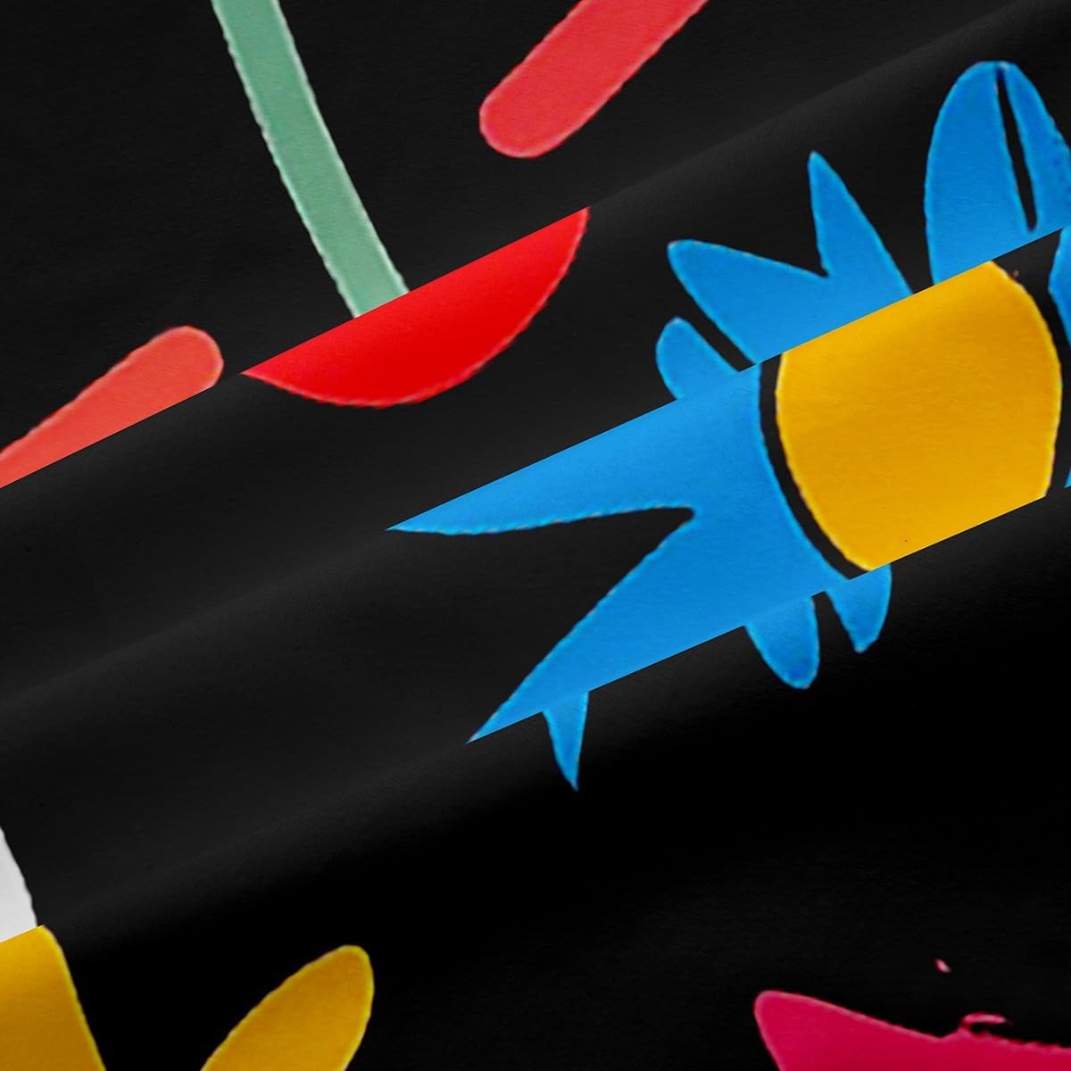 Groovy Flower Window Curtain,Cartoon Plants Theme Curtains Kids Boys Girls Teen Adult Room,Floral Red Heart Window Treatment Curtain Hippie Style Bohomia Window Drapes,Top 2 Panels,38" Wx45 L