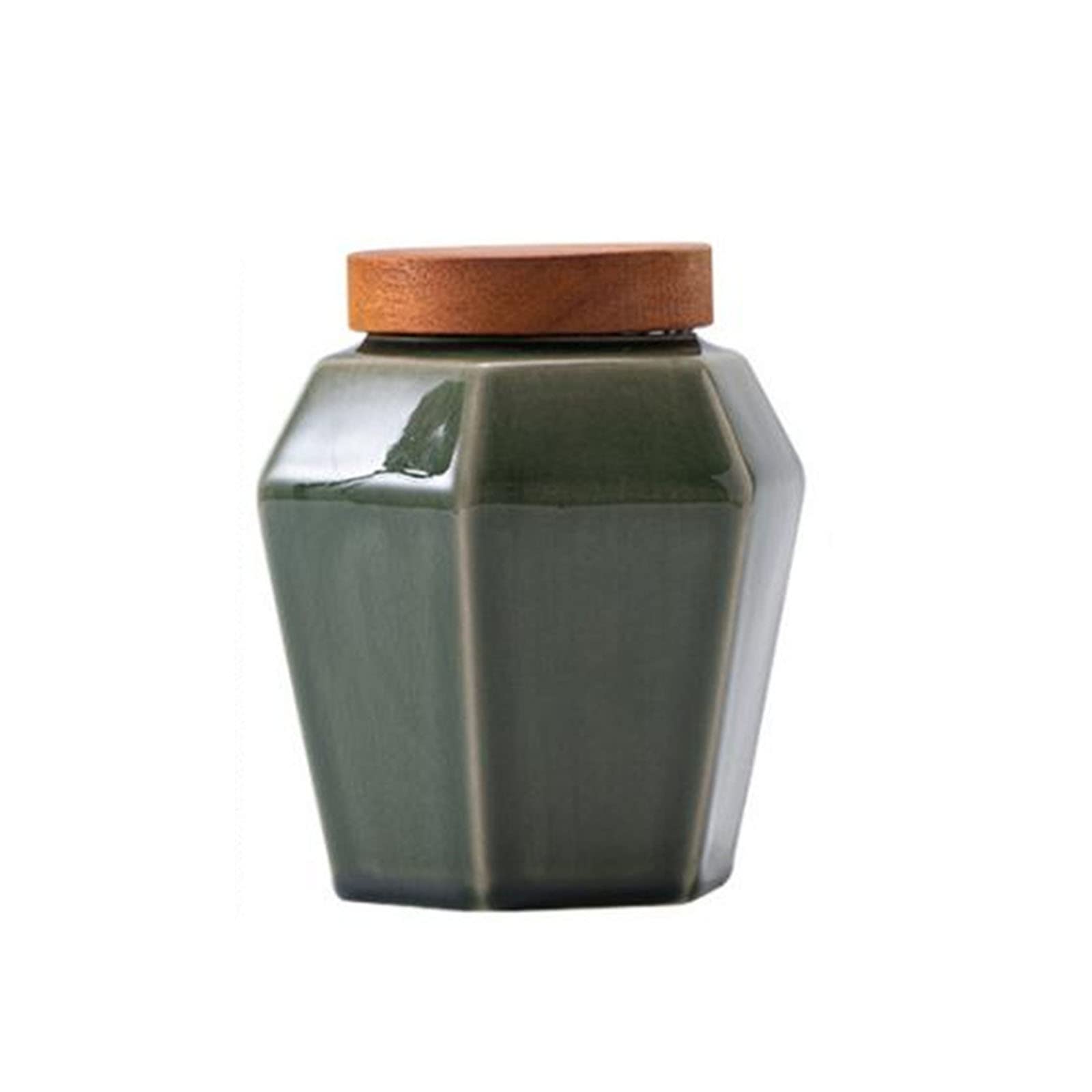 FZYOZZDPASL Ceramic Tea Canister Vintage Ceramic Single Tea Jar Storage for Coffee, Spices(13x14.6cm)