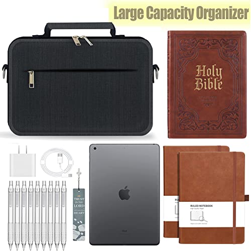 Capa da Bíblia Grande Capa Bíblica para Mulheres Homens Bolsa de Igreja Bolsa de Diário Livro da Bíb