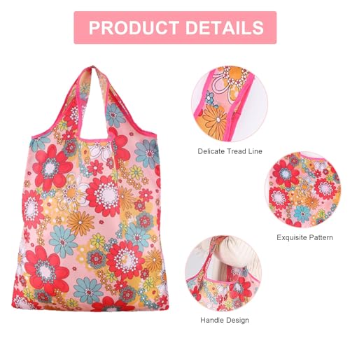 Voittozege 35 Pack Reusable Grocery Bags, Foldable Grocery Bags, Reusable Shopping Bags, Multi Styles Fashion Waterproof Shopping Tote Bags by Voittozege - Image 3
