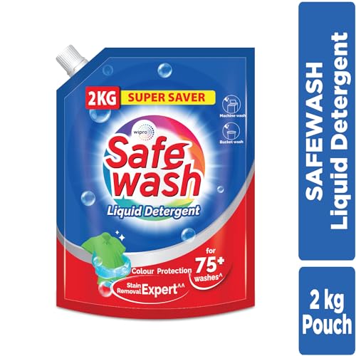 Image of Safewash Gentle Premium Liquid Detergent 2kg Pouch with Active Fabric Conditioners| Soda and Bleach Free| PH Neutral Formula for 7-in-1 Expert Care