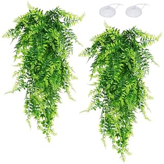 QUOZUO lot de 2 plantes suspendues artificielles avec ventouses