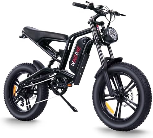 Windone E2 Electric Bike for Adults, Full Suspension, 48V13Ah Removable Battery, Up to 28MPH & 46.6 Miles (PAS), 750W Ebike with All-Terrain 4.0" Fat Tires, Cruise Control, UL Certified, Moped E-Bike