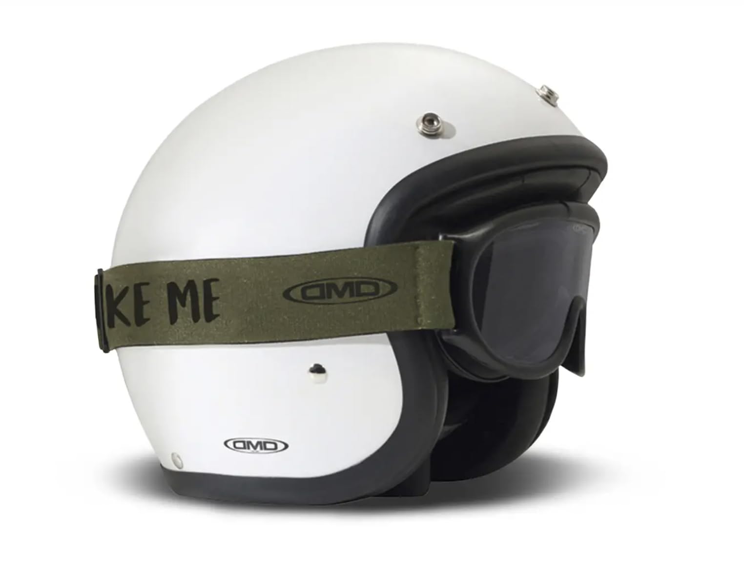 DMD Occhiali per Casco, Ghost Goggle Green Fumè, U