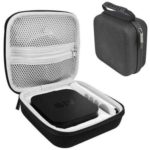 Coyktonty Portable Case Bag Hard Box Storage for 2021 Apple TV 4K,Travel Bag for 2021 Apple TV 4K (32GB / 64GB) & 2021 Apple TV Siri Remote，EVA Hard Travel Protective Cover Carrying Case