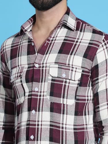 Image of Indian Needle Men's Checkered Regular Fit Shirts
