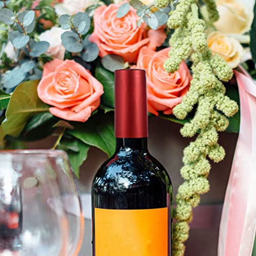 Image of NUOBESTY Heat Shrink Caps for Wine Bottles 100 Pcs Flexible Pvc Sealing Film Fits 1.30In Mouth Diameter Wine Bottle Shrink Sleeves for Home Cellars Diy Bottling and Preservation