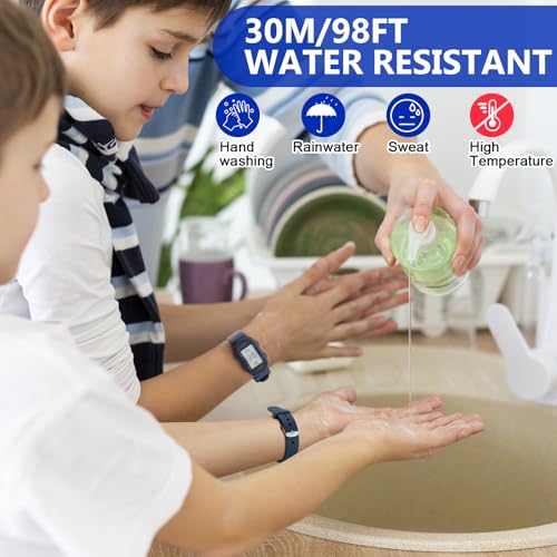Image of Juboos Kid's Digital Watch for Boys and Girls, Waterproof LCD Digital Sports Kids Watch with 7 Color LED Lights, Stopwatch, Alarm