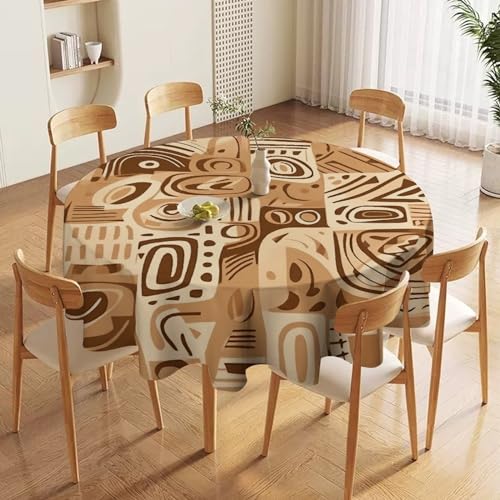 Nappe de table ronde imperméable anti-huile et lavable en machine - 4