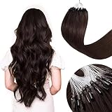 Micro Link Hair Extensions Human Hair Remy Micro Ring Human Hair Extension 0.5g/Strand Microloop Ext