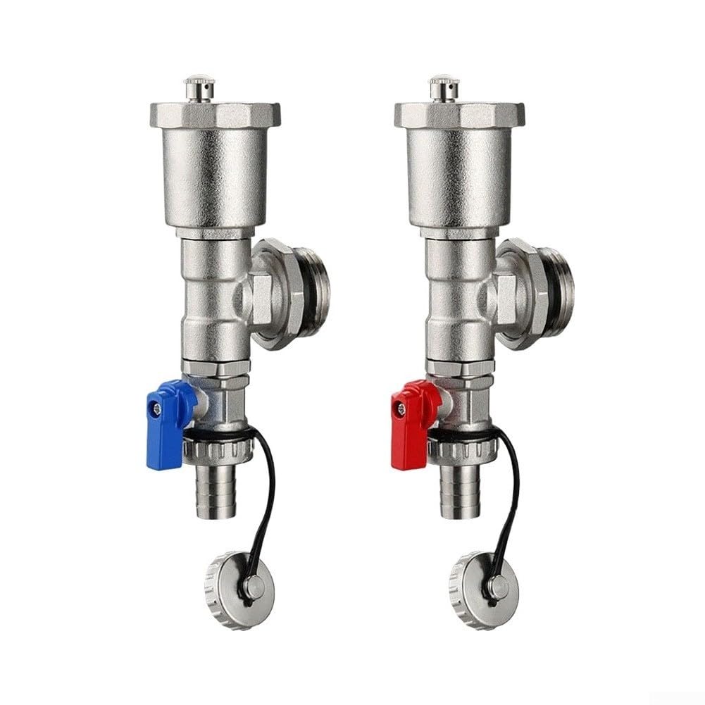 Separatore Acqua Acciaio 1 Pollice Scarico Separatore Acqua(red & blue handles)