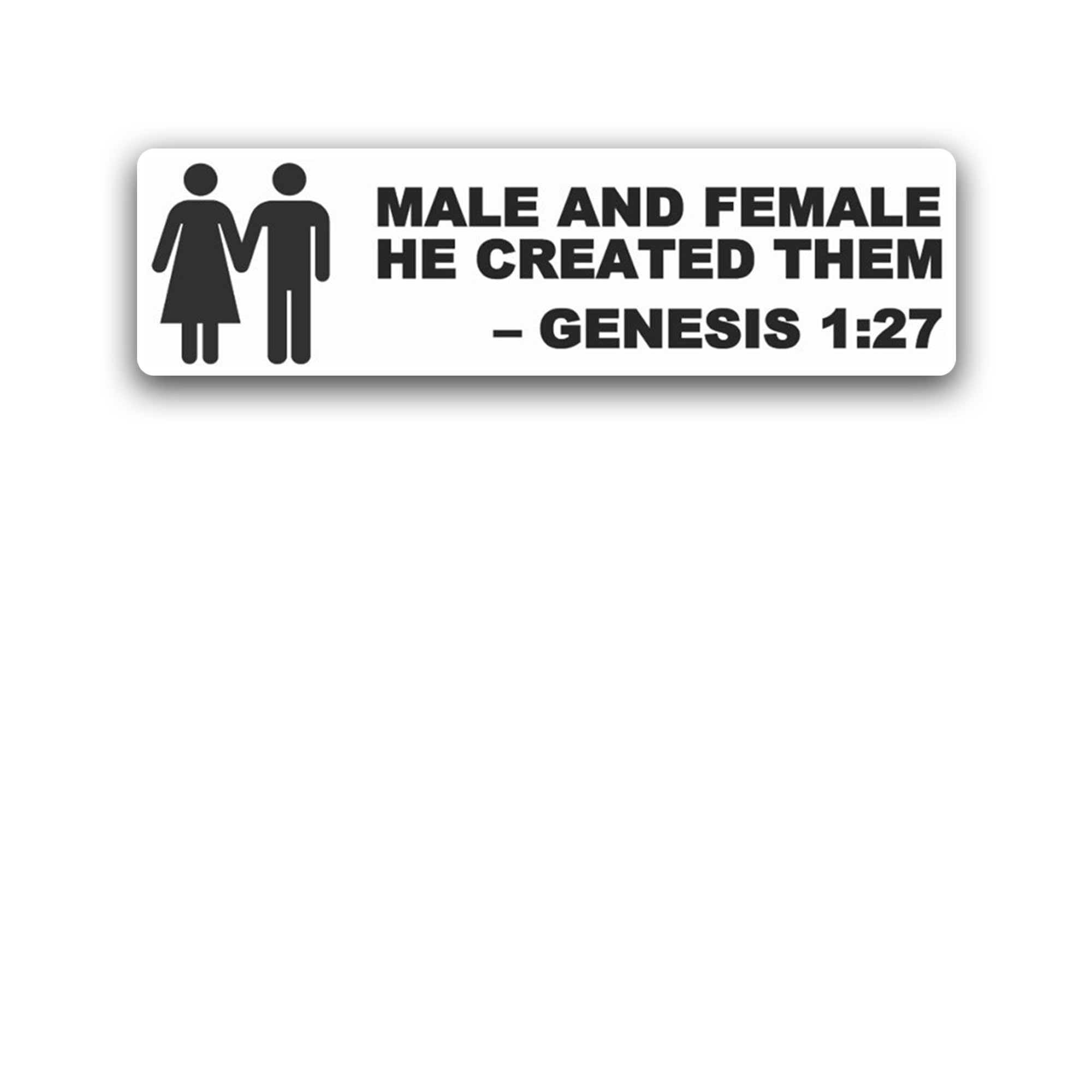 Genesis 1 27 Man Created god in his Image Symbol Sticker