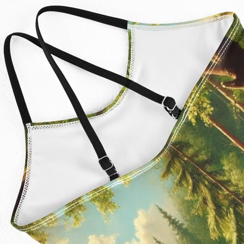 Swan Lake Trees Swimsuit for Girls Bathing Suit Summer Beach One Piece Swimsuits Swimwear4