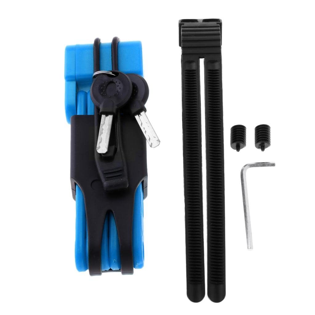 Calandis Safety Bike Bicycle Foldable Lock Anti-Cut Anti-Theft Chain Link Locks Blue (B09ZLC8KL8) Amazon Price History, Amazon Price Tracker