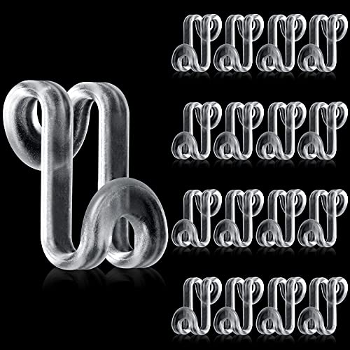 48 Pieces Clothes Hanger Connector Hooks Hanger Extender Clips Clear Clothes Hanger Hooks Transparent Hanger Extenders for Closet Space Saving Cascading Hanger Velvet Huggable Hangers Accessory