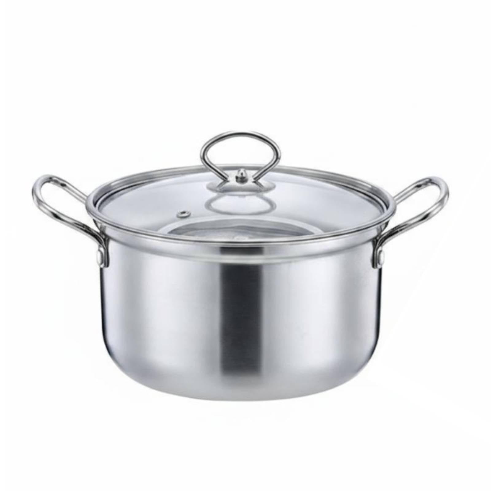 Deep Frying Pot with Strainer Multi-Functional Stainles | Deep Frying Pot with Strainer Multi-Functional Stainless Steel Fryer Thickened Material for Kitchen 22CM Double-ear 304 Glass-image-16