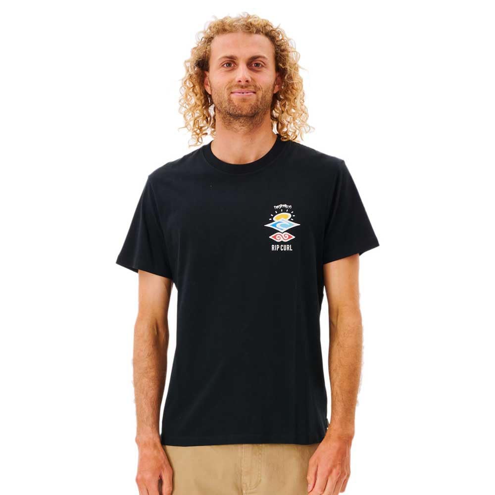 RIP CURL Search Icon Mens Tee - Black
