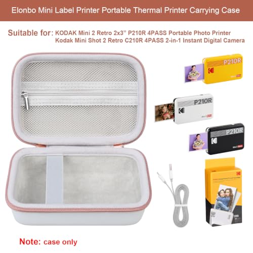 Image of Elonbo Carrying Case for KODAK Mini 2 Retro 2x3 Portable Photo Printer