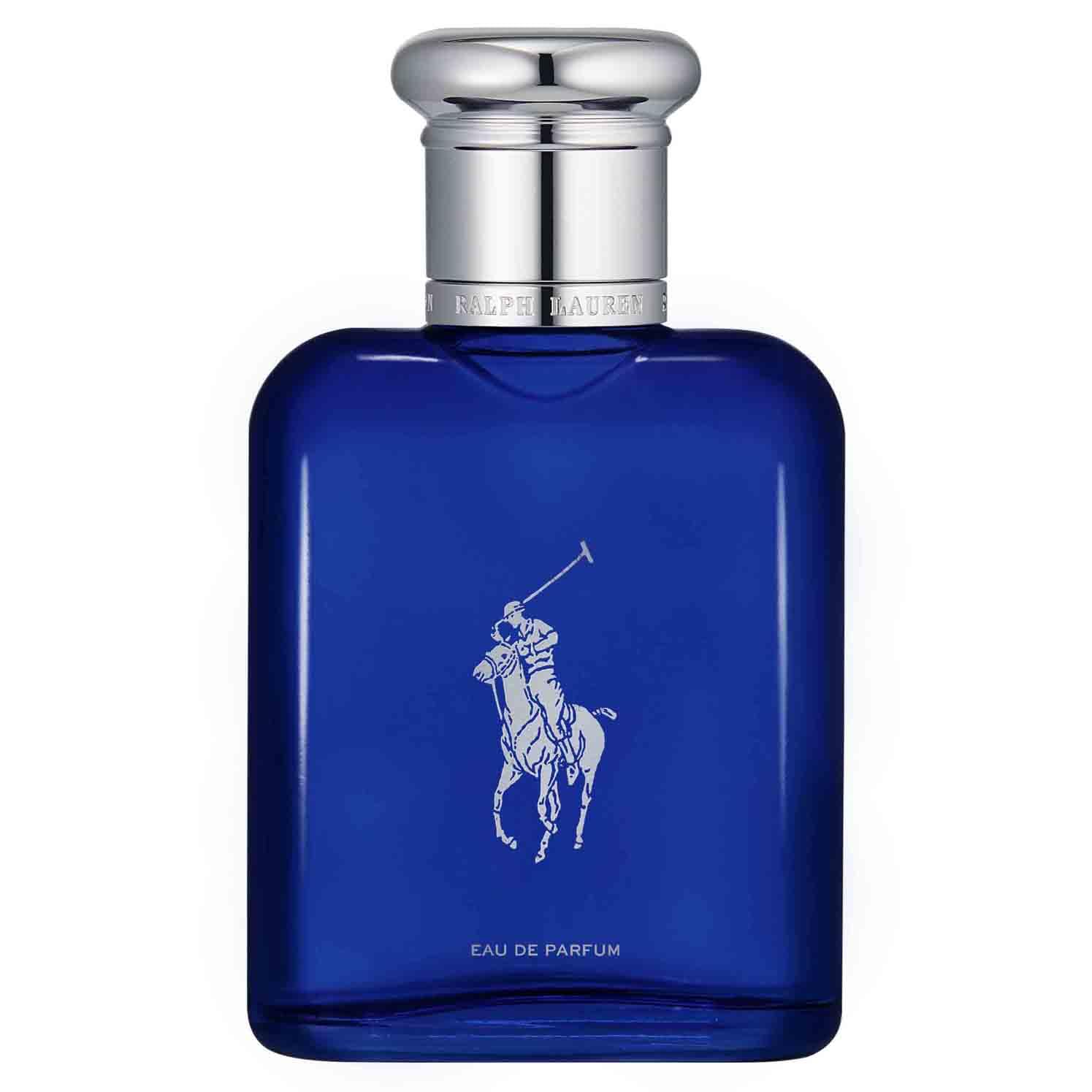 Ralph Lauren Polo Blue Eau de Parfum, Profumo Uomo Legnoso e Sofisticato, Fragranza Maschile Intensa ed Energizzante, Note di Bergamotto e Iris Blu, A Lunga Durata, Profumo di Lusso da Uomo, 75 ml