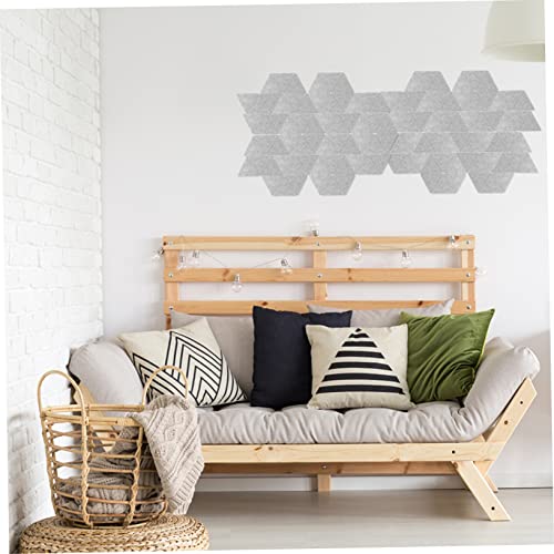 Toddmomy 12pcs Paneles Acústicos de Fieltro Gris Adhesivos para Aislamiento Sonoro Diseño Triangular para Fácil Instalación para Estudios en Casa Oficinas y Arte Decorativo de Pared miniatura 4