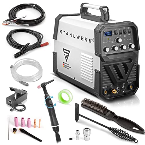 STAHLWERK DC TIG 200 Puls ST - máquina de soldadura profesional TIG con MMA soldadura de...