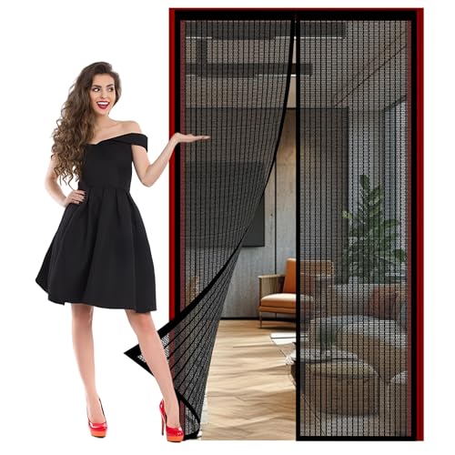 �Ԍ� ���� �}�O�l�b�g�J�� 127 x 227 cm �h�A�p�Ԍˍ����X�N���[���h�A�����ŕ܂�}�O�l�b�g���J�[�e������/�x���_/���֏�������ɍœK, �u���b�N