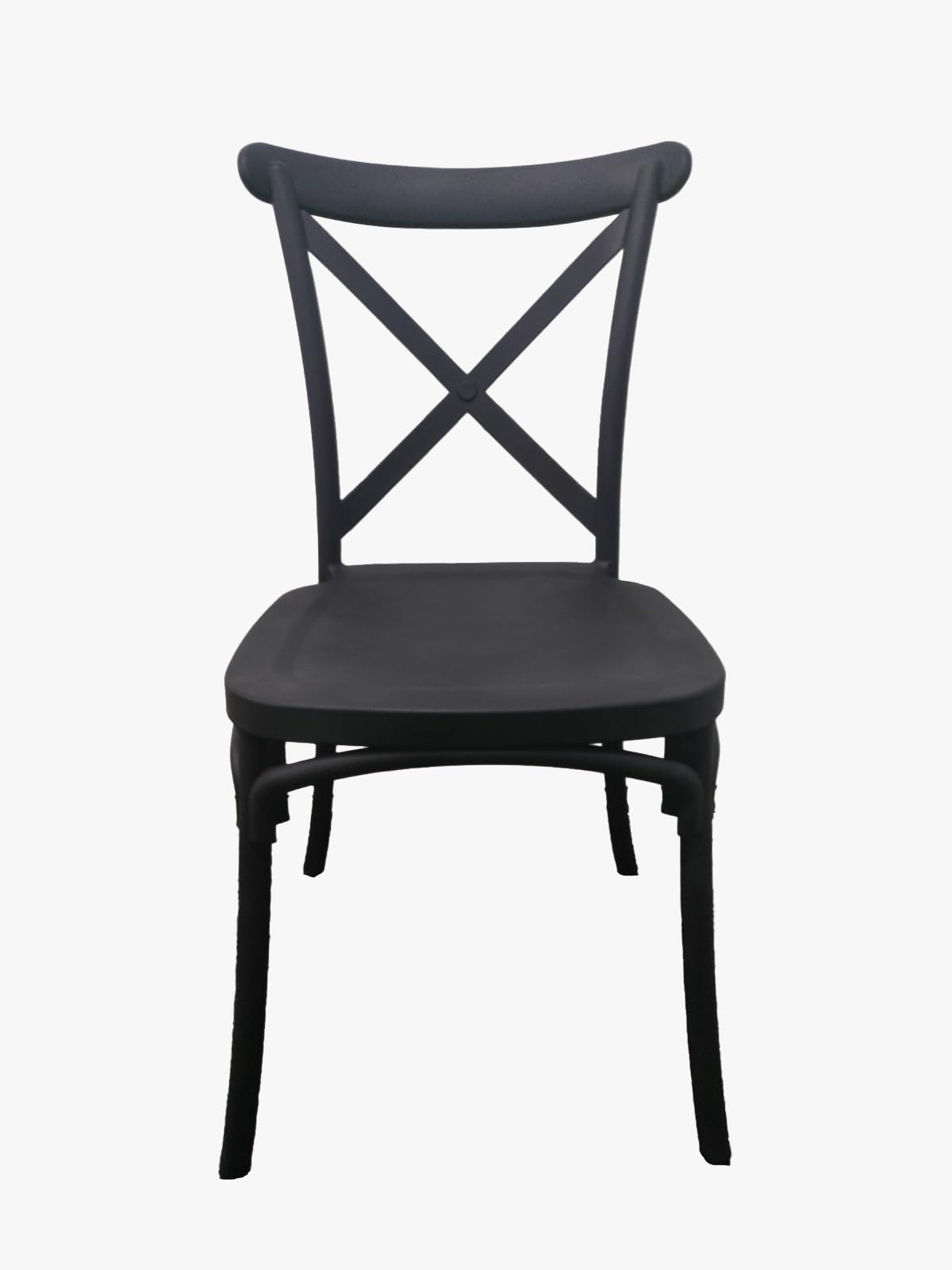 Silla Crossback polipropileno diseño eventos negra 90 x 48 x 49 cm