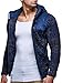 Leif Nelson Strickjacke Herren mit Kapuze & Reißverschluss (Blau, Größe XXL) - Strick Sweatjacke Männer Cardigan für Winter