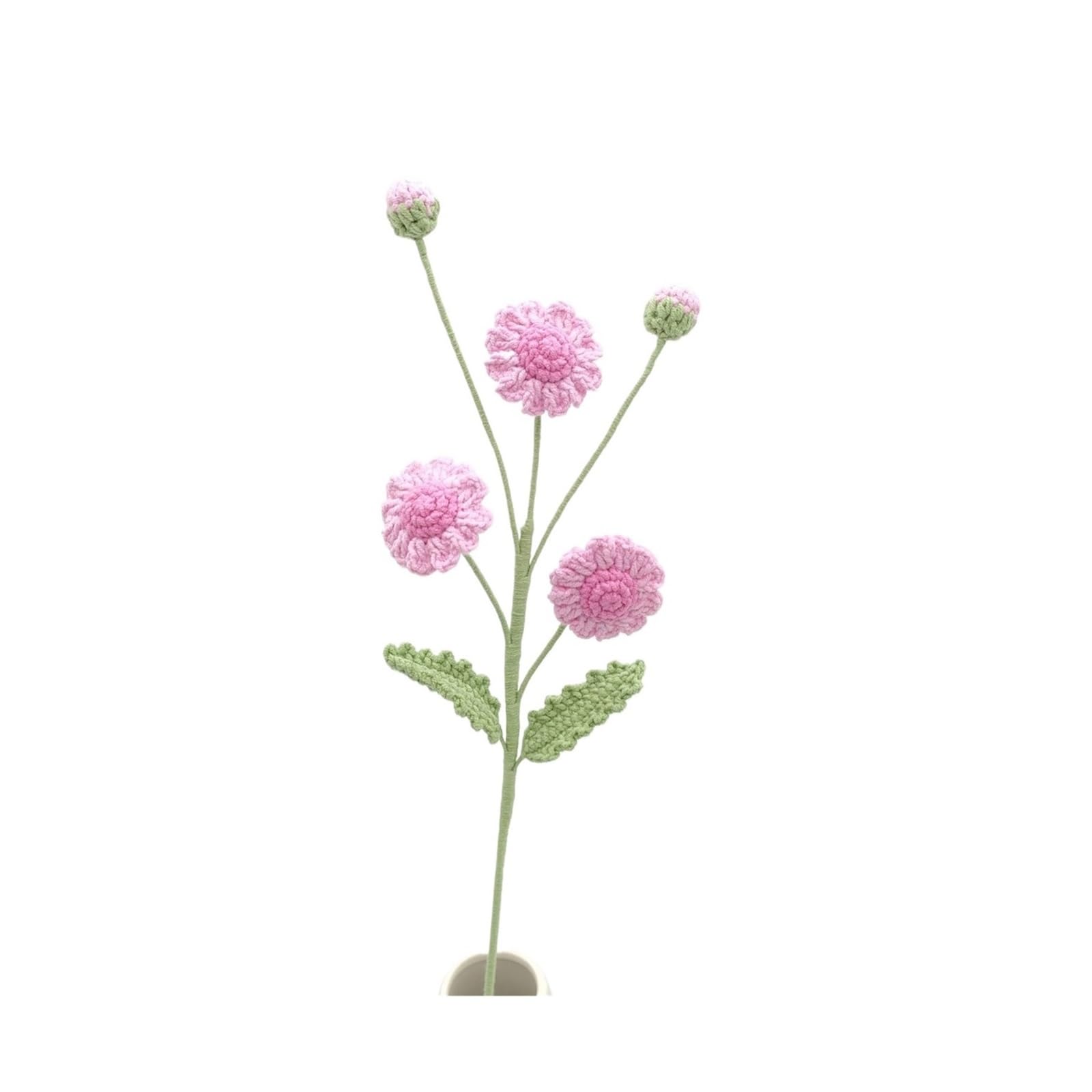 EXKURPOO crochet plant 1pc Daisy Knit Flower Creative Crochet Bouquet Knitting Flowers Friends for home