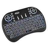 Mini Teclado Sem Fio Iluminado com Touchpad – Controle Total para Smart TV, PC, Console e Mais