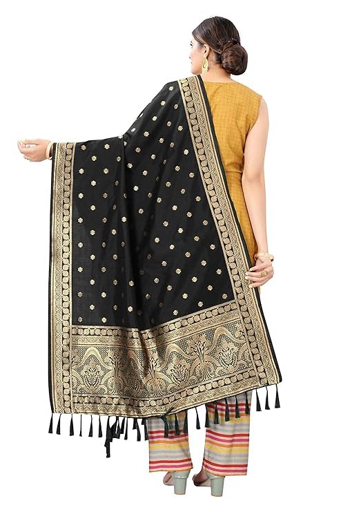 Women's Fancy Woven Banarasi Silk Dupatta by The Great Indian Store2