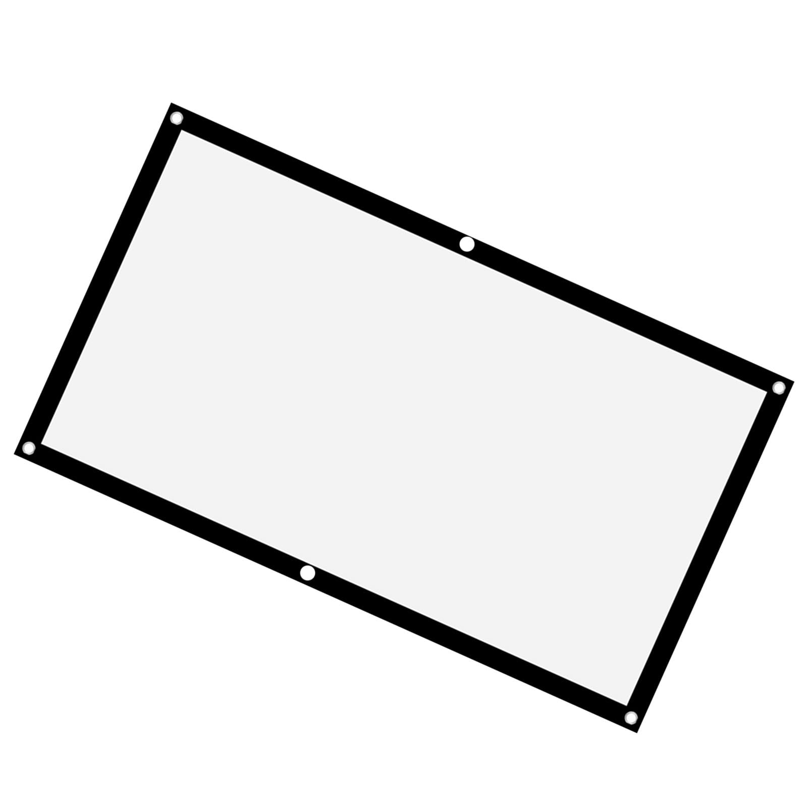 Pantalla de proyector portátil HD 16: 9 Pantalla de películas de proyector sin Arrugas 40 Pulgadas - 120 Pulgadas Cortina de (60 Pulgadas)