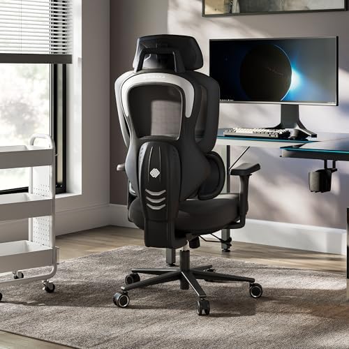 EUREKA ERGONOMIC Typhon Gaming Chair, Ergonomic Office Chair, Home Office Desk Chairs, Gaming Chairs for Adults, Mesh Office Chair, Adjustable Armrest Headrest, Hight Back, BlackGrey - Thumbnail 4